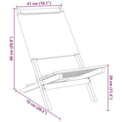 vidaXL Sillas jardín plegables 4 uds tela madera maciza y tela crema