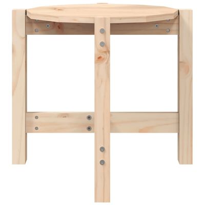 vidaXL Mesa de centro de madera maciza de pino Ø52,5x45 cm