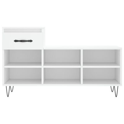 vidaXL Mueble zapatero madera contrachapada blanco 102x36x60 cm