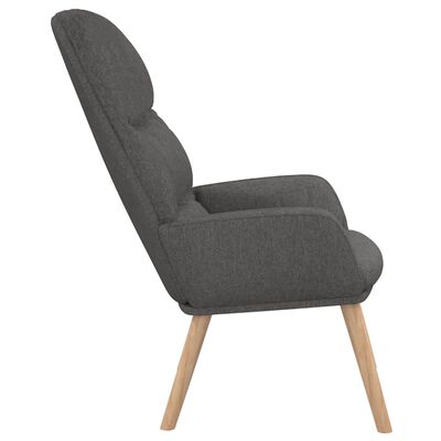 vidaXL Sillón de relax de tela gris oscuro