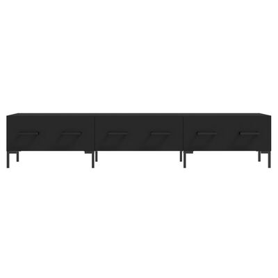 vidaXL Mueble de TV madera de ingeniería negro 150x36x30 cm