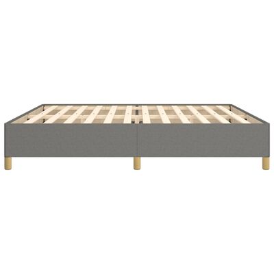 vidaXL Cama sin colchón tela gris oscuro 200x200 cm