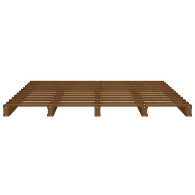 vidaXL Cama de palets de madera maciza de pino marrón miel 120x200 cm
