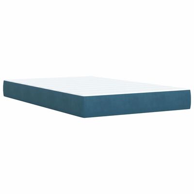 vidaXL Cama box spring con colchón terciopelo azul oscuro 120x200 cm