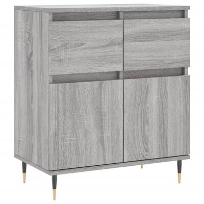 vidaXL Aparador de madera contrachapada gris Sonoma 60x35x70 cm