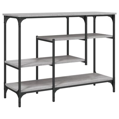 vidaXL Mesa consola con estantes gris Sonoma 100x35x75 cm