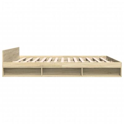 vidaXL Cama con cajones madera ingeniería roble Sonoma 180x200 cm