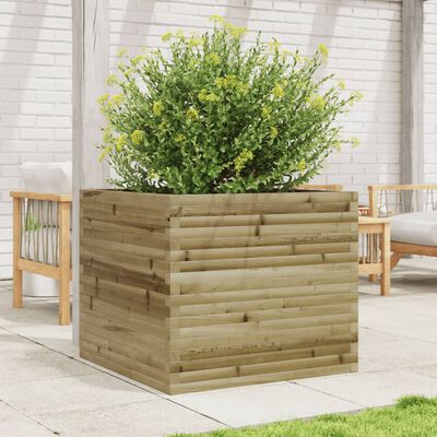 vidaXL Jardinera madera de pino impregnada 80x80x68,5 cm