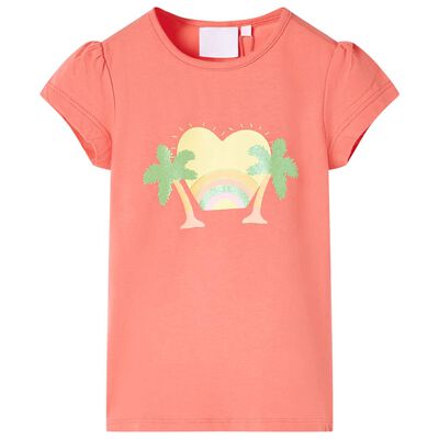 Camiseta infantil color coral 116