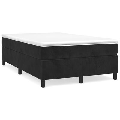 vidaXL Cama box spring con colchón terciopelo negro 120x200 cm