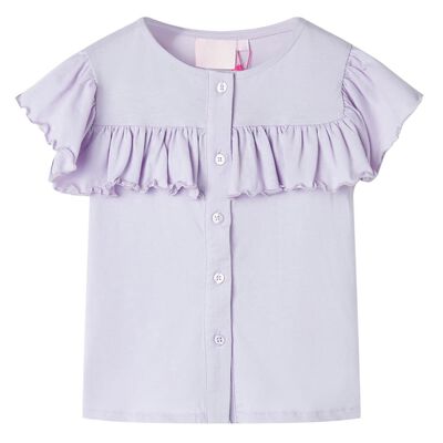 Camiseta infantil color lila 128