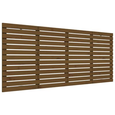 vidaXL Cabecero cama pared madera maciza pino marrón miel 156x3x91,5cm