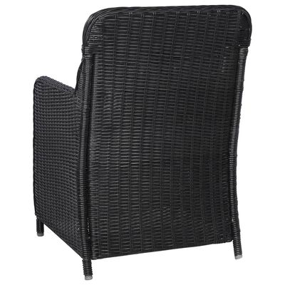 vidaXL Juego de comedor para jardín 5 piezas negro