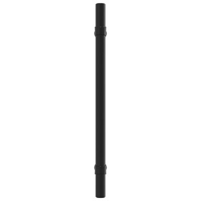 vidaXL Tiradores para armarios 10 uds acero inoxidable negro 160 mm