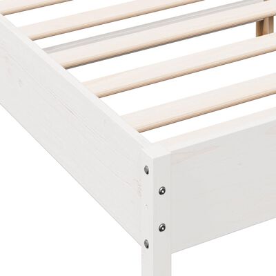 vidaXL Estructura de cama sin colchón madera de pino blanca 140x190 cm