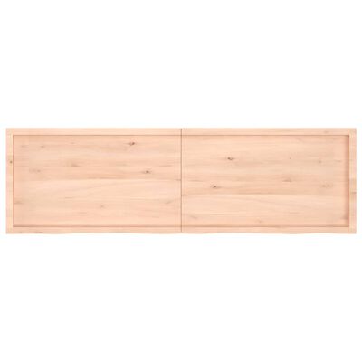 vidaXL Encimera de baño madera maciza sin tratar 200x60x(2-4) cm