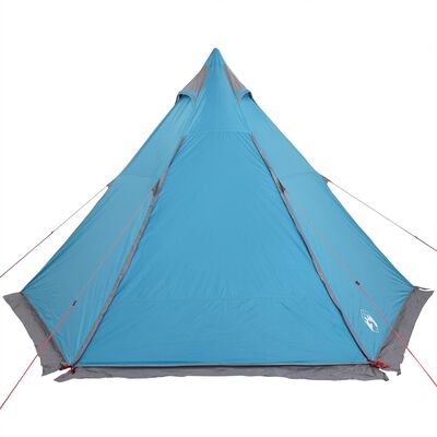 vidaXL Tienda de campaña familiar tipi 6 personas impermeable azul