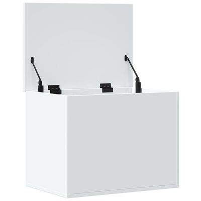 vidaXL Caja de almacenaje madera de ingeniería blanca 60x42x46 cm