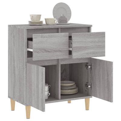 vidaXL Aparador de madera contrachapada gris Sonoma 60x35x70 cm