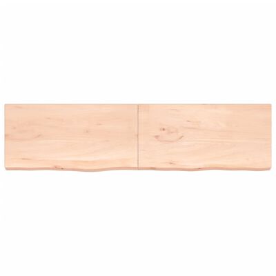 vidaXL Estante de pared madera maciza roble sin tratar 200x50x(2-6) cm