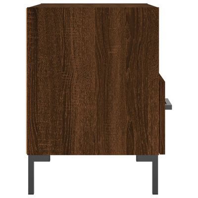 vidaXL Mesita noche 2 uds madera ingeniería marrón roble 40x35x47,5 cm