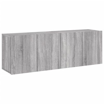 vidaXL Muebles para TV de pared 2 unidades gris Sonoma 60x30x41 cm