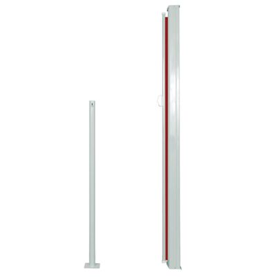 vidaXL Toldo lateral retráctil para patio rojo 160x500 cm