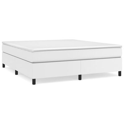 vidaXL Estructura de cama de cuero sintético blanco 180x200 cm