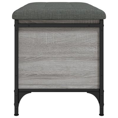 vidaXL Banco con almacenaje madera ingeniería gris Sonoma 62x42x45 cm