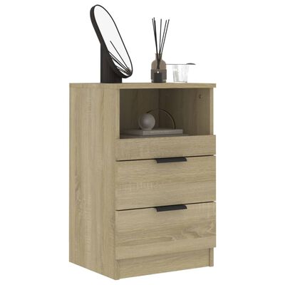 vidaXL Mesita de noche madera contrachapada color roble Sonoma