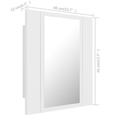 Armario Espejo de Baño con Luz LED 60x12x45 cm Inodoro Multicolor vidaXL
