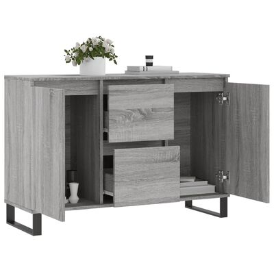 vidaXL Aparador de madera de ingeniería gris Sonoma 104x35x70 cm