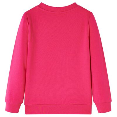 Sudadera infantil rosa chillón 128