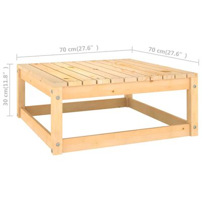 vidaXL Juego de muebles de jardín 6 pzas y cojines madera maciza pino