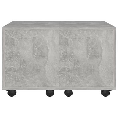 vidaXL Mesa de centro madera contrachapada gris hormigón 60x60x38 cm