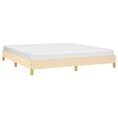 vidaXL Cama sin colchón tela color crema 180x200 cm