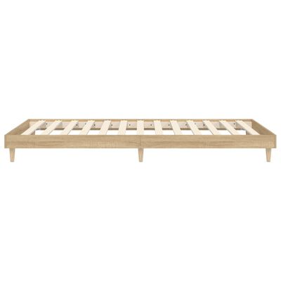 vidaXL Estructura de cama sin colchón madera roble Sonoma 75x190 cm