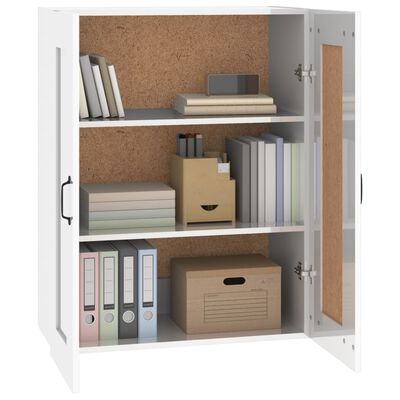 vidaXL Armario de pared colgante blanco brillante 69,5x32,5x90 cm