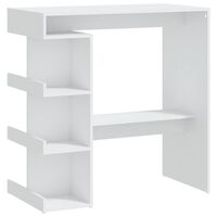 vidaXL Mesa bar estante almacenaje contrachapada blanco 100x50x101,5cm