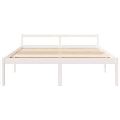 vidaXL Cama para personas mayores madera maciza pino blanca 200x200 cm