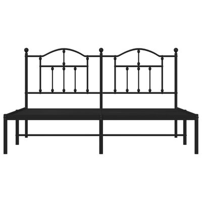 vidaXL Estructura cama sin colchón con cabecero metal negro 183x213 cm