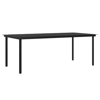 vidaXL Juego de comedor para jardín 9 piezas con cojines gris y negro