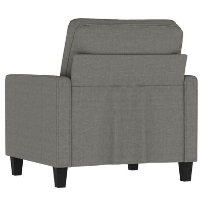 vidaXL Sillón de tela gris oscuro 60 cm