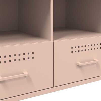 vidaXL Mueble para TV acero rosa 100,5x39x50,5 cm