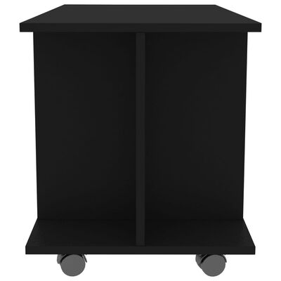 vidaXL Mueble de TV con ruedas madera de ingeniería negro 80x40x45 cm