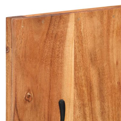 vidaXL Percheros de pared 2 uds madera maciza de acacia 36x3x110 cm