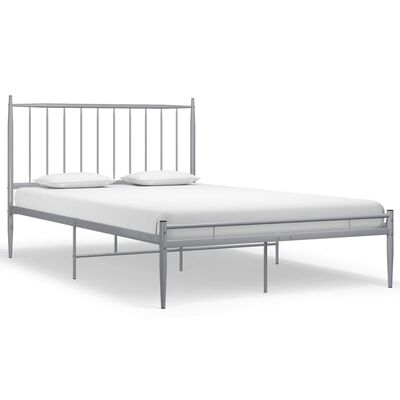 vidaXL Estructura de cama sin colchón metal gris 120x200 cm