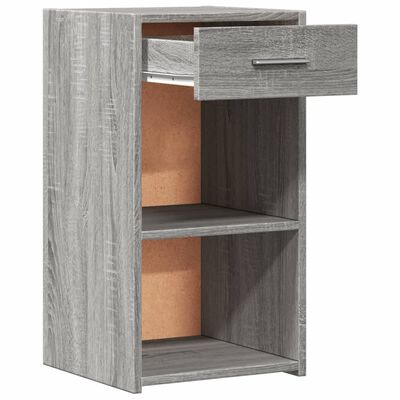 vidaXL Mesitas noche 2 uds madera ingeniería gris Sonoma 35x34x65 cm