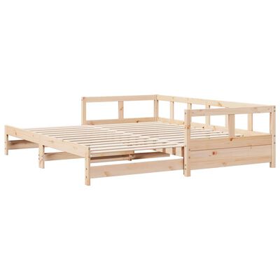 vidaXL Sofá cama sin colchón madera maciza de pino 80x200 cm