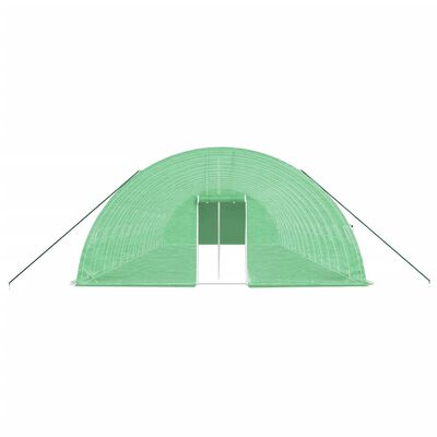 vidaXL Invernadero con estructura de acero verde 84 m² 14x6x2,85 m